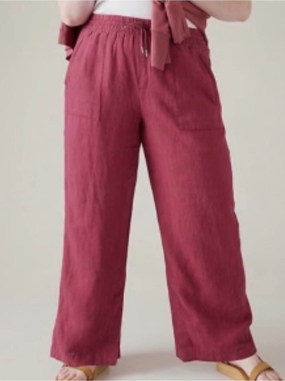 Athleta Retreat 100% Linen Wide-Leg Pants (8)